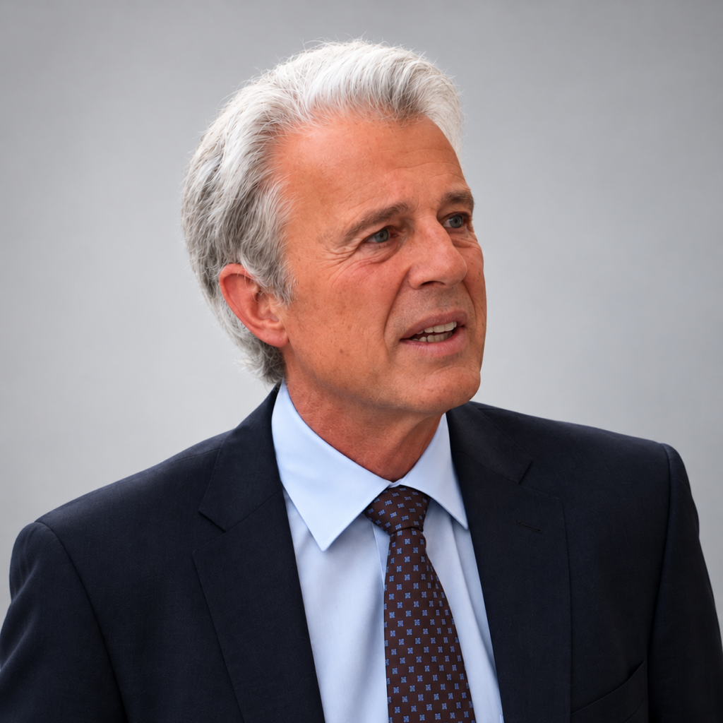 Ritratto professionale di consulente in abito elegante